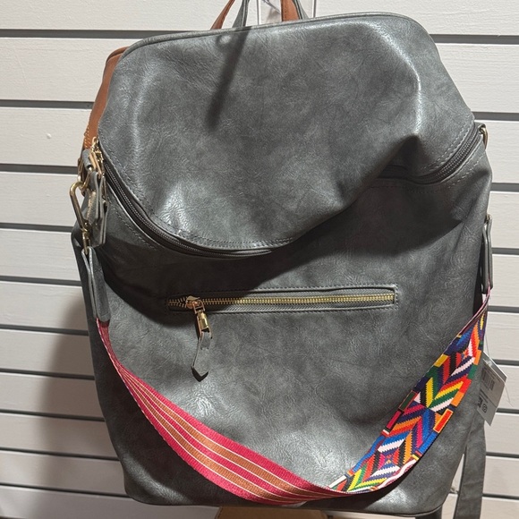 Backpack with Multicolor Strap - Picture 4 of 4